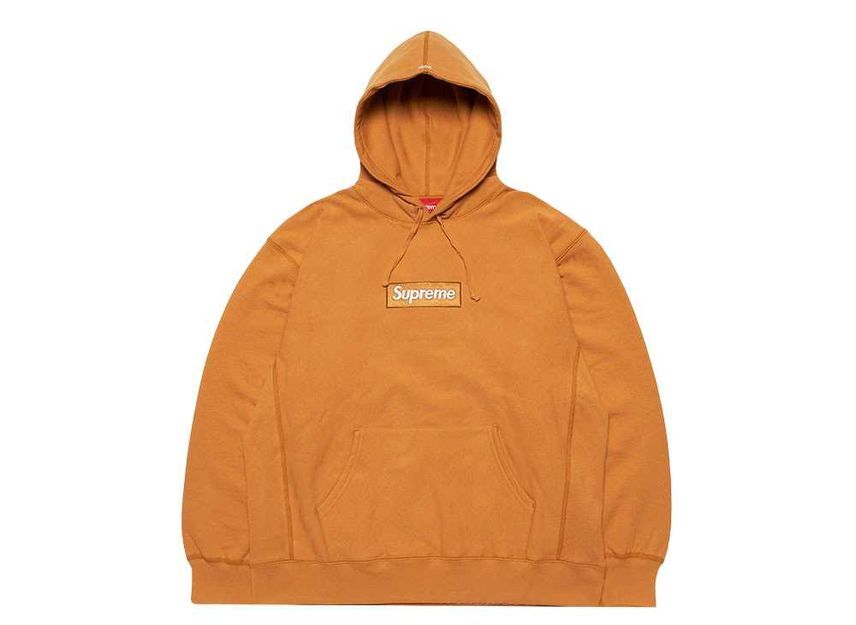 Supreme Box Logo Hooded Sweatshirt Light Mustard (21FW)
