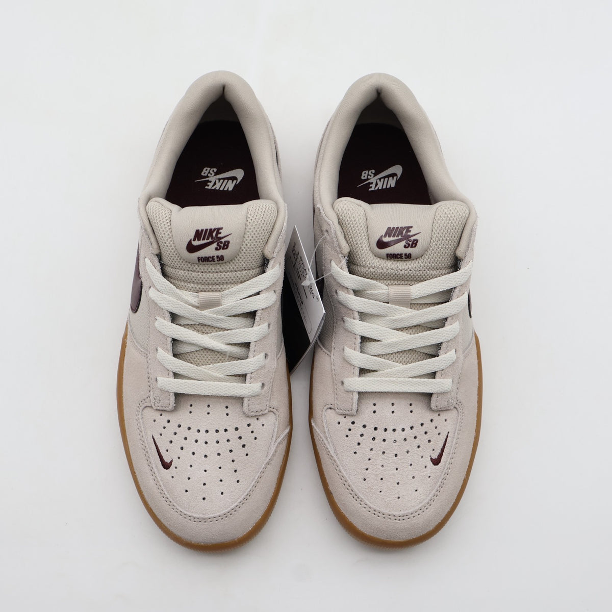 DV5477-203 Nike SB Force 58 Cream 2 Gum Light Brown Phantom Burgundy (Men's)