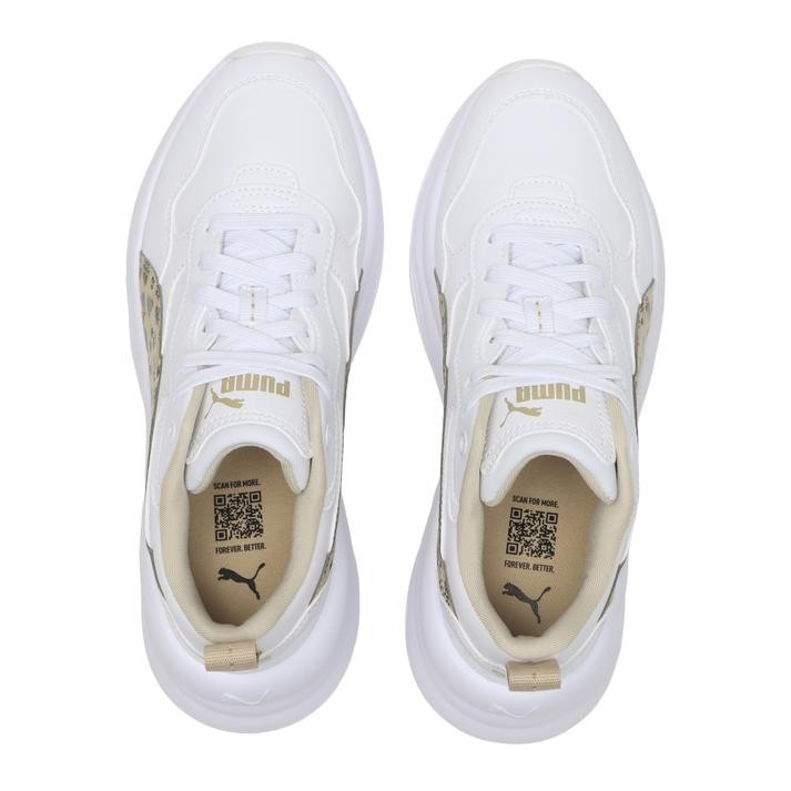 410564-01 Puma Cilia Wedge Leo "White" (Women's)