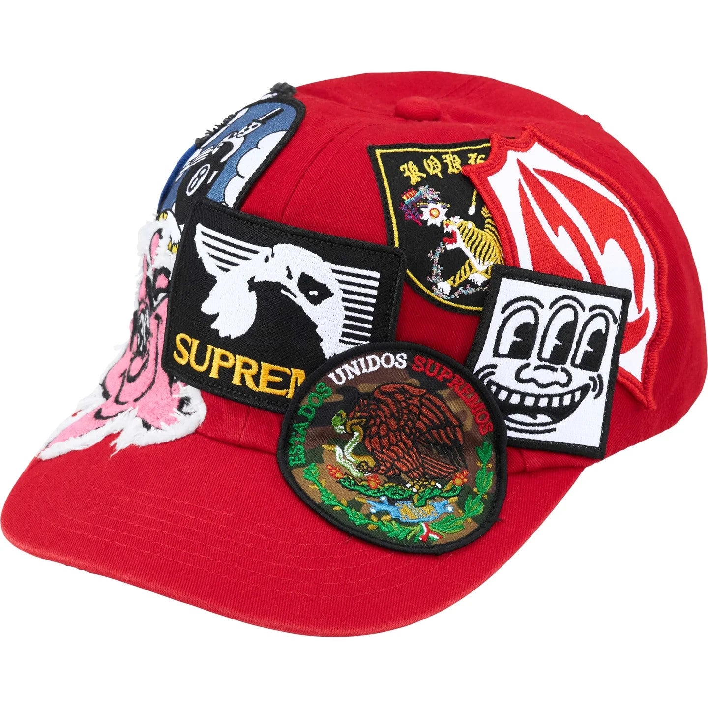 Supreme Patches 6-Panel Red