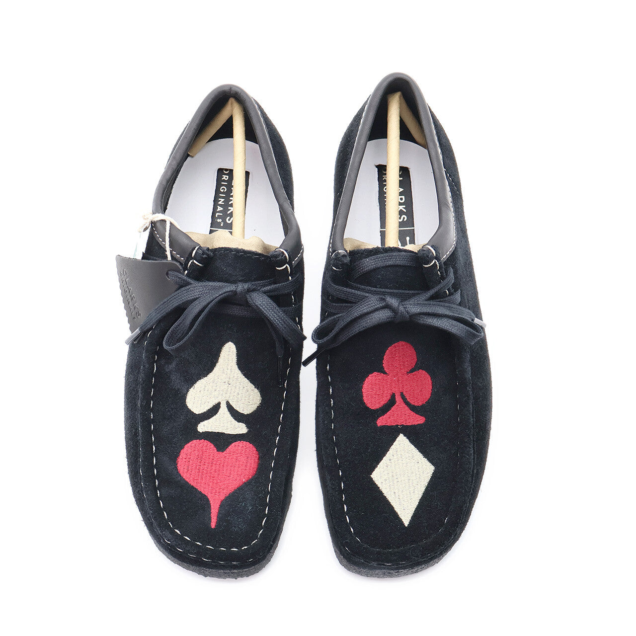 26173697 Stussy Clarks Originals Wallabee Black Suede Red Gold (Men's)