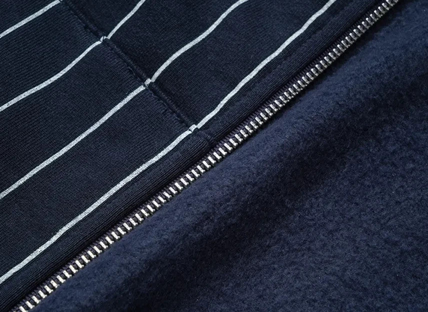 Supreme Devil S Logo Zip Up Hooded Sweatshirt "Stripe"