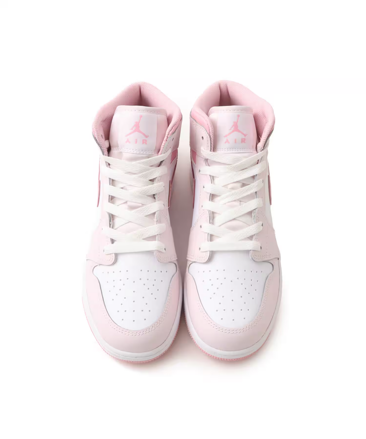 DQ8423-600 Nike GS Air Jordan 1 Mid Pearl Pink White Medium Soft Pink