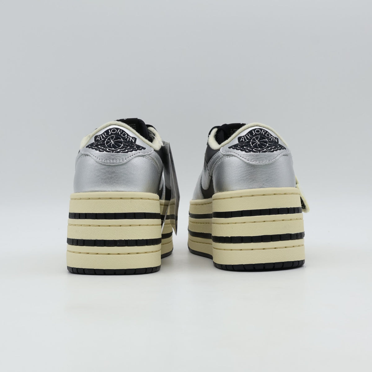 HV8288-001 Nike Air Jordan 1 Triple Stack "Metallic Silver/Black" (Women's)