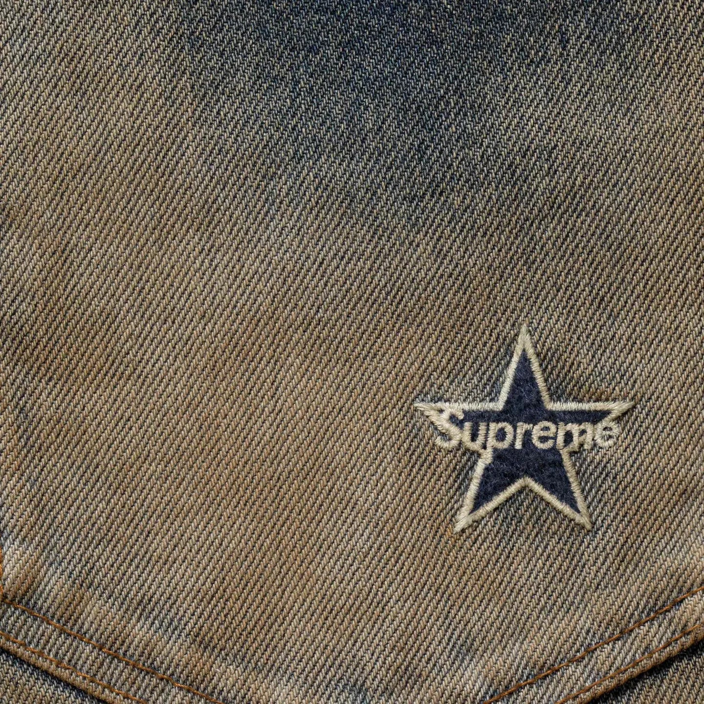 Supreme Distressed Loose Fit Selvedge Jean (26SS) Washed Indigo