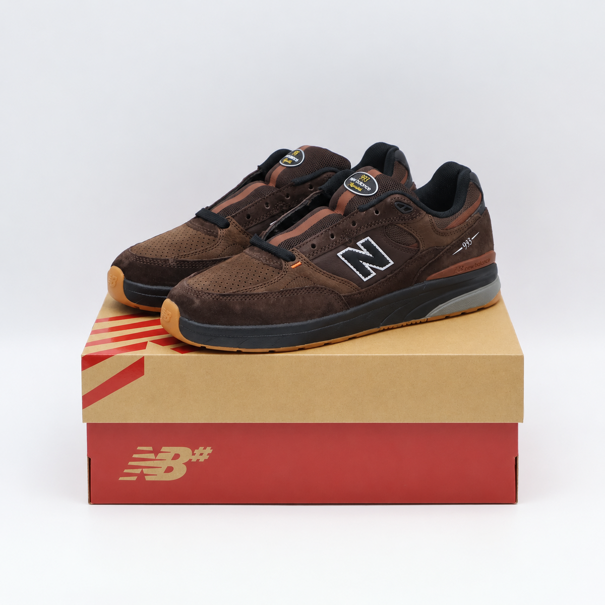 NM933BAR Andrew Reynolds New Balance NB Numeric 933 Brown Black(Men's)