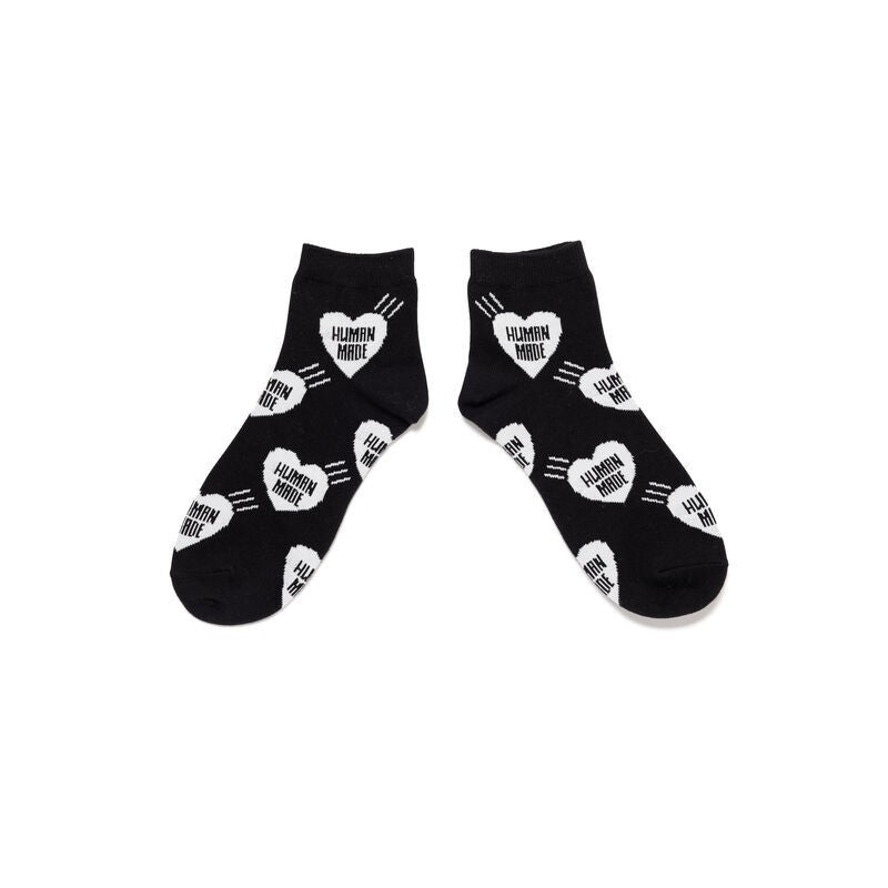 HUMAN MADE Heart Short Socks Black