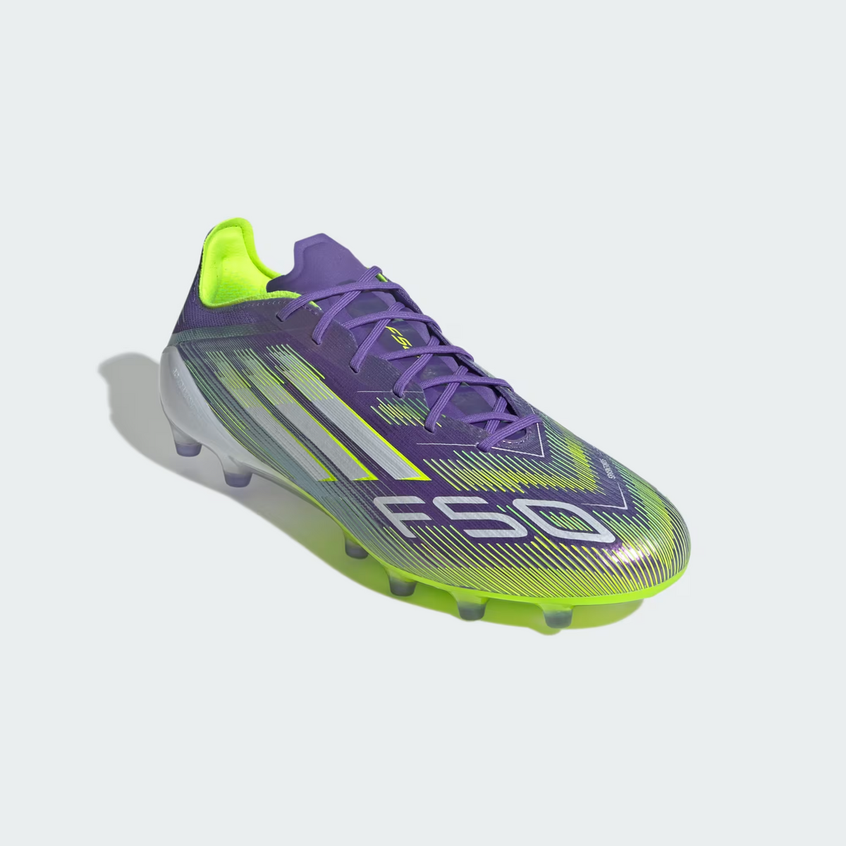 JH7638 adidas F50 ELITE AG Purple Rush Cloud White Lucid Lemon (Men's)
