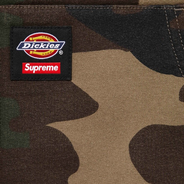 Supreme Dickies Quilted Lined Zip Up Hooded Sweatshirt Woodland Camo