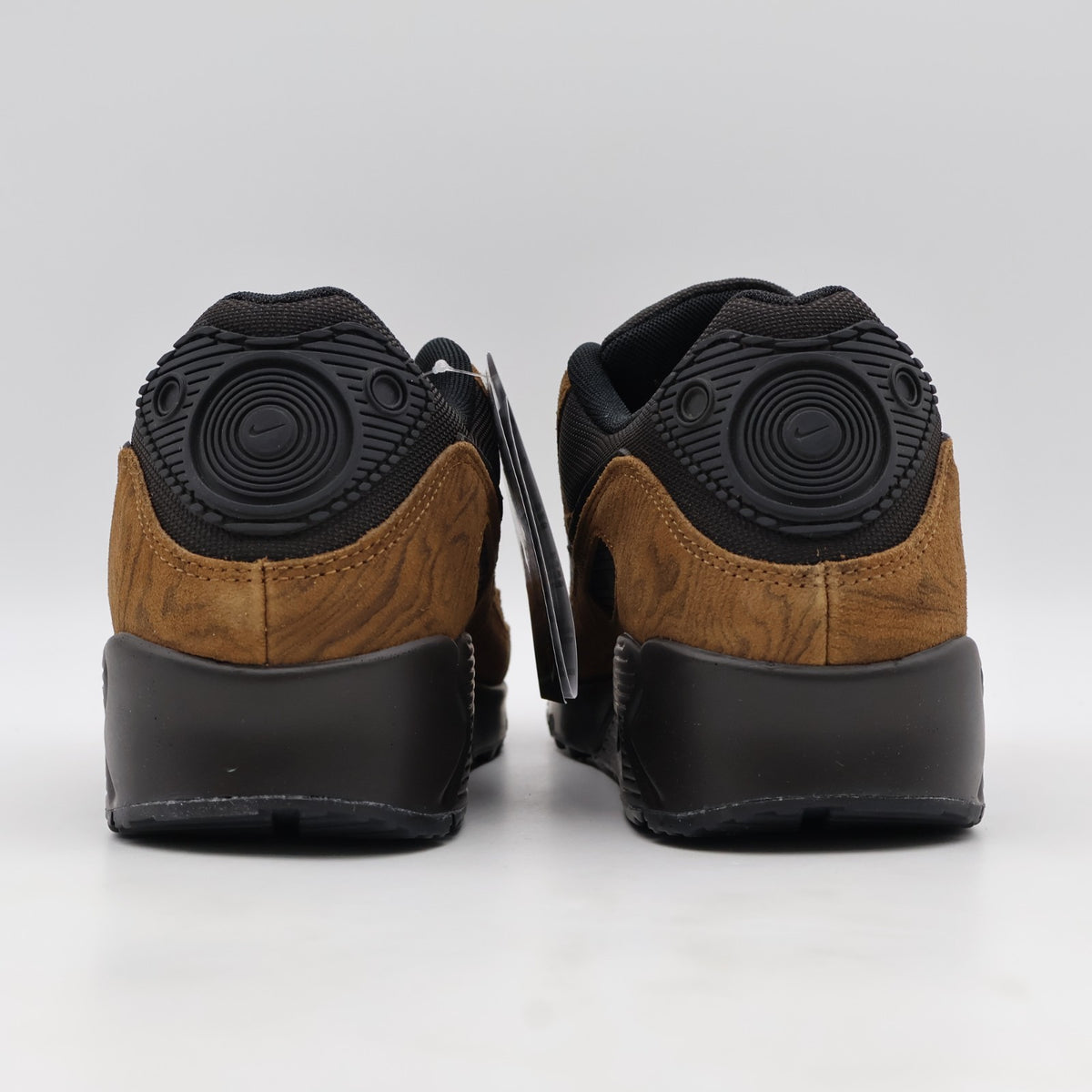 IQ0283-281 Nike Air Max 90 Premium Light British Tan Velvet Brown Black (Men's)