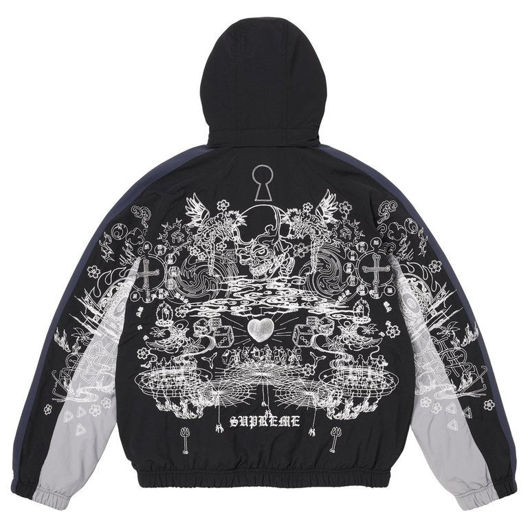Supreme AOI Fleece Lined Track Jacket Black
