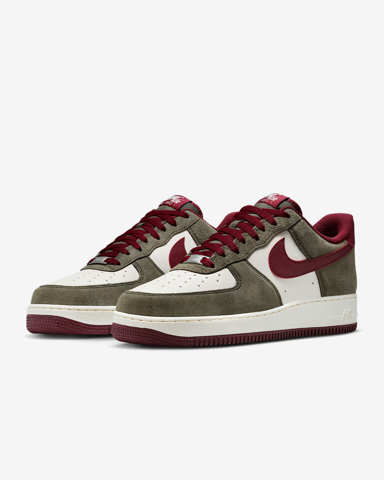 FQ8714-302 Nike Air Force 1 Low Cargo Khaki Pale Ivory Dark Team Red (Men's)