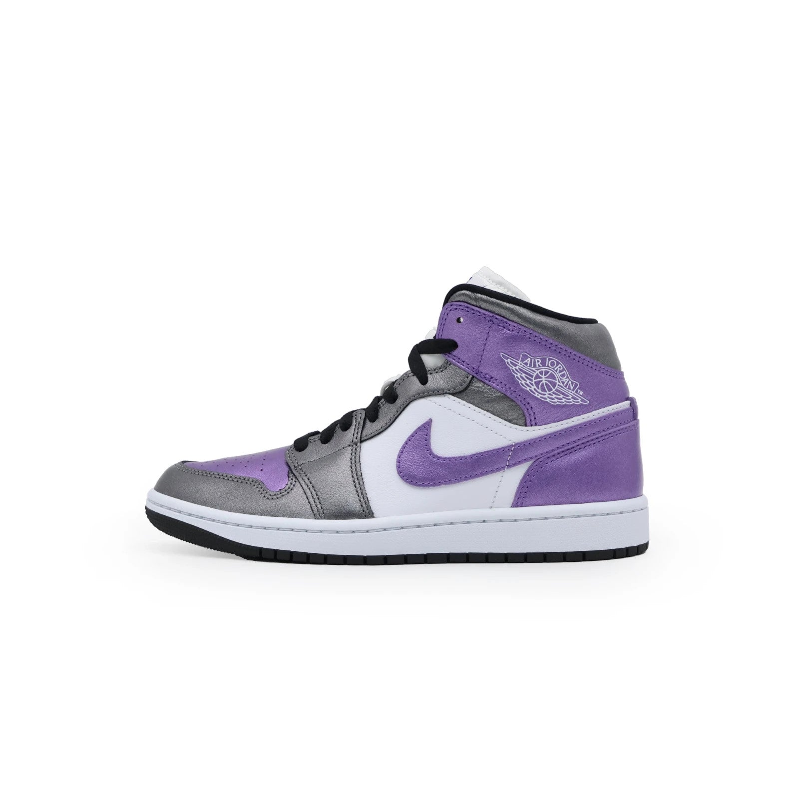 HJ5911-105 Nike Women's Air Jordan 1 Mid Metallic Purple (Women's)