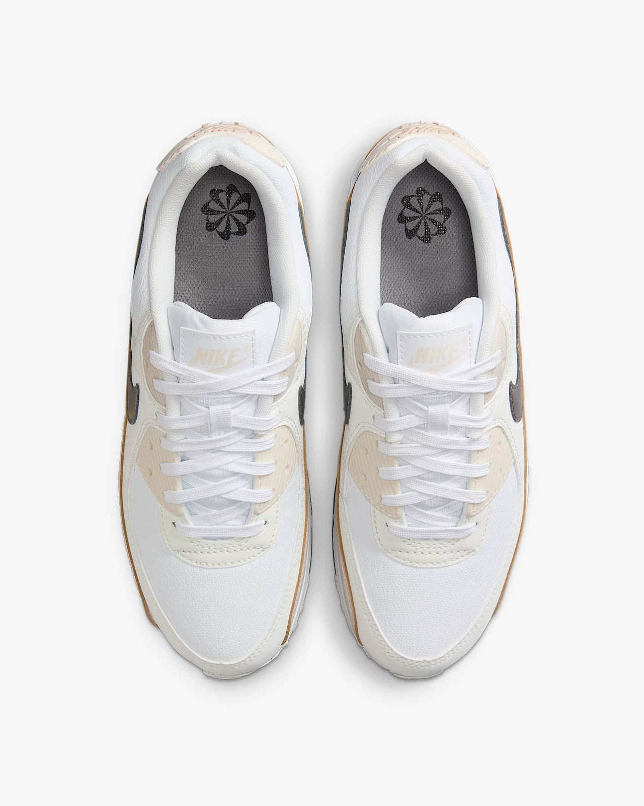 HM8128-101 Nike Air Max 90 White Flat Pewter (Women's)