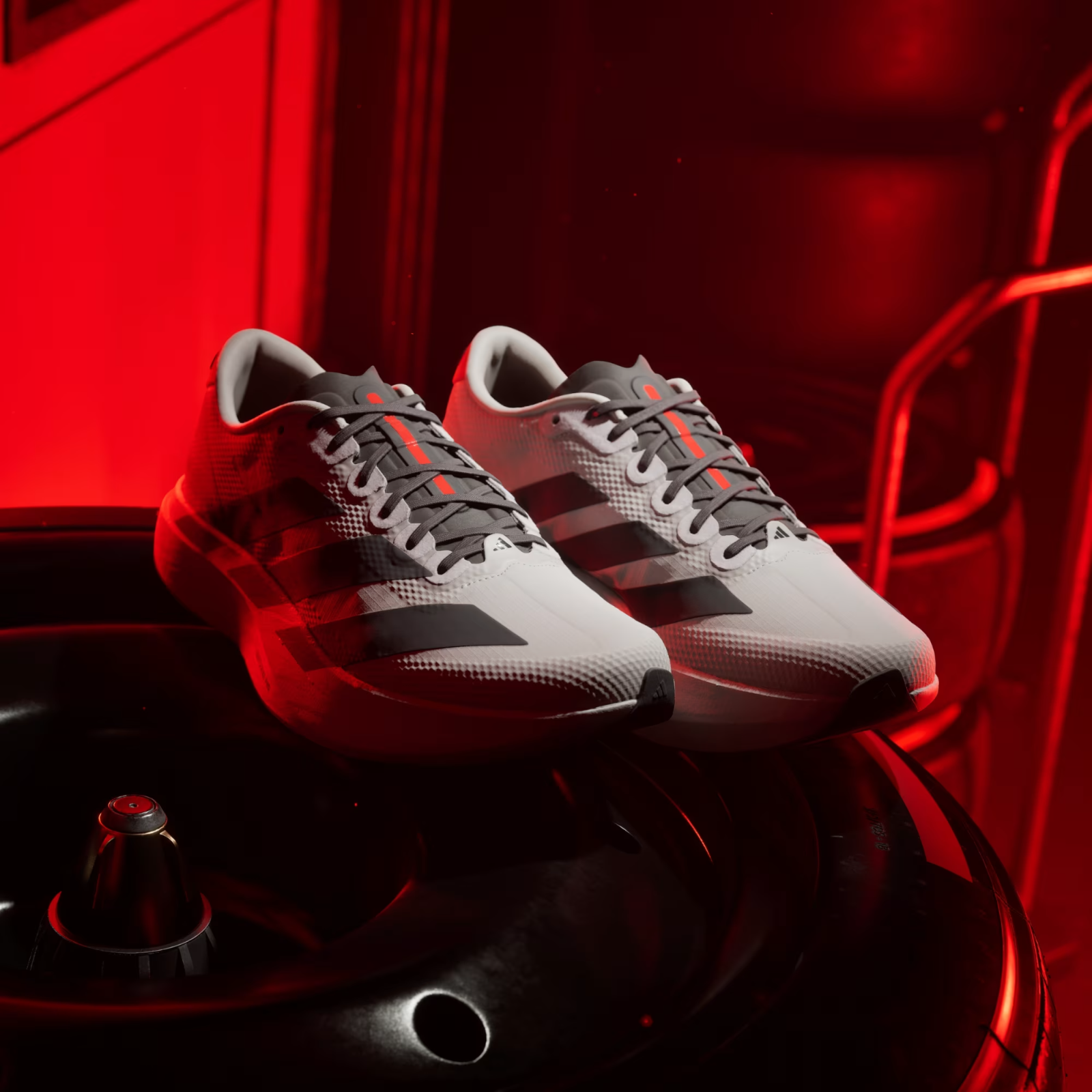 KJ3670 Audi Ã adidas Adizero EVO SL "Grey/Black/Red" (Men's)
