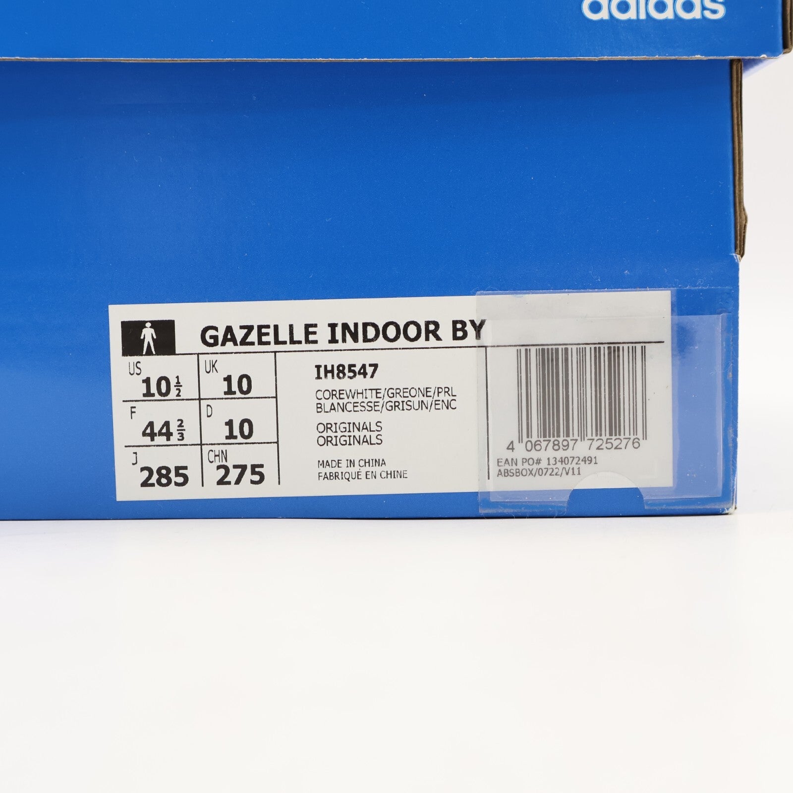 IH8547 Beauty & Youth adidas Originals Gazelle Indoor Core White Grey (Men's)