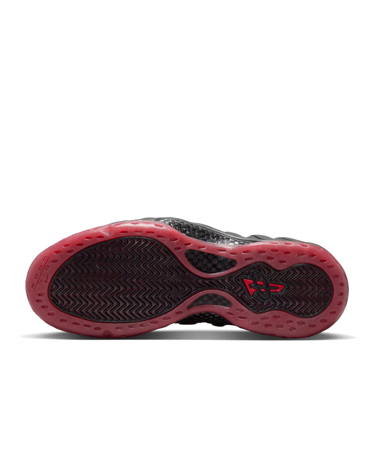 IB2219-001 Nike Air Foamposite One Cough Drop Black and Varsity Red 2025 (Men's)