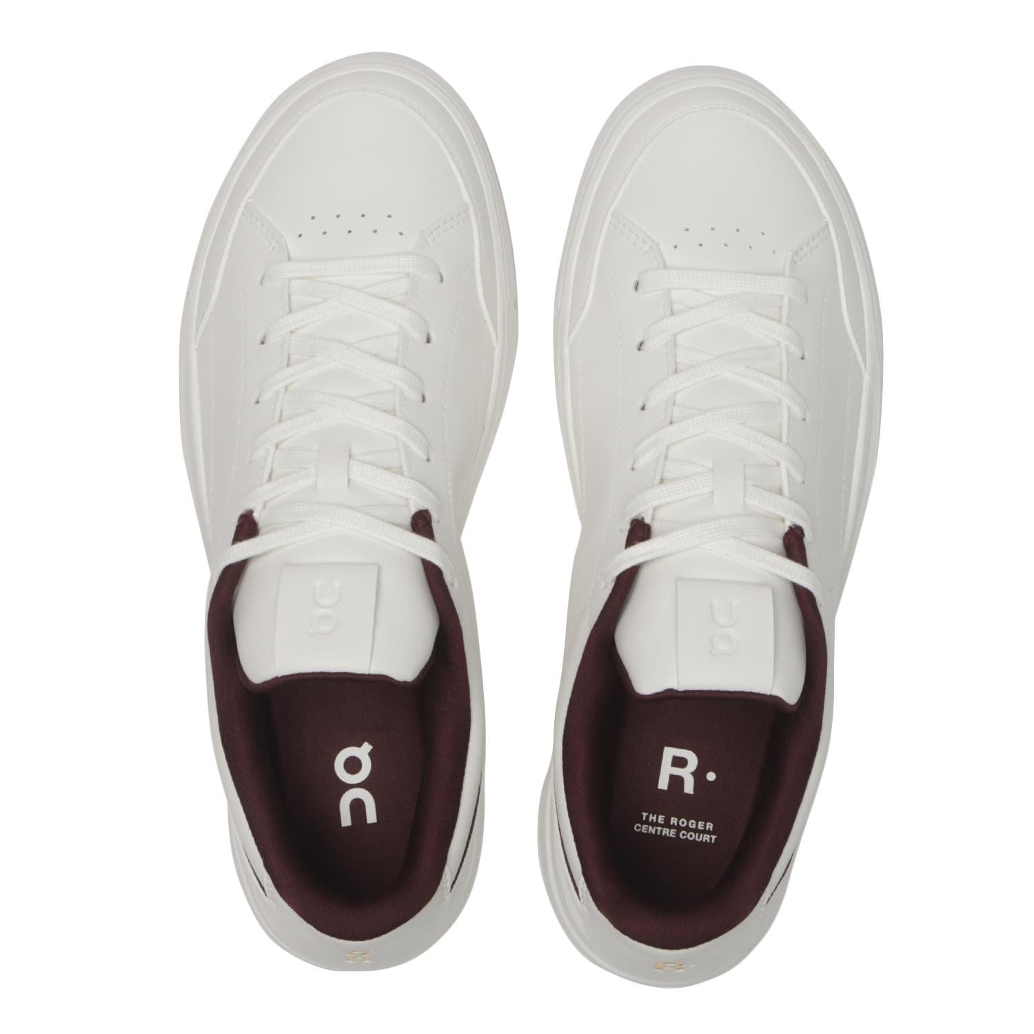 3MG10484758 On THE ROGER Centre Court Ivory Maroon (Men's)