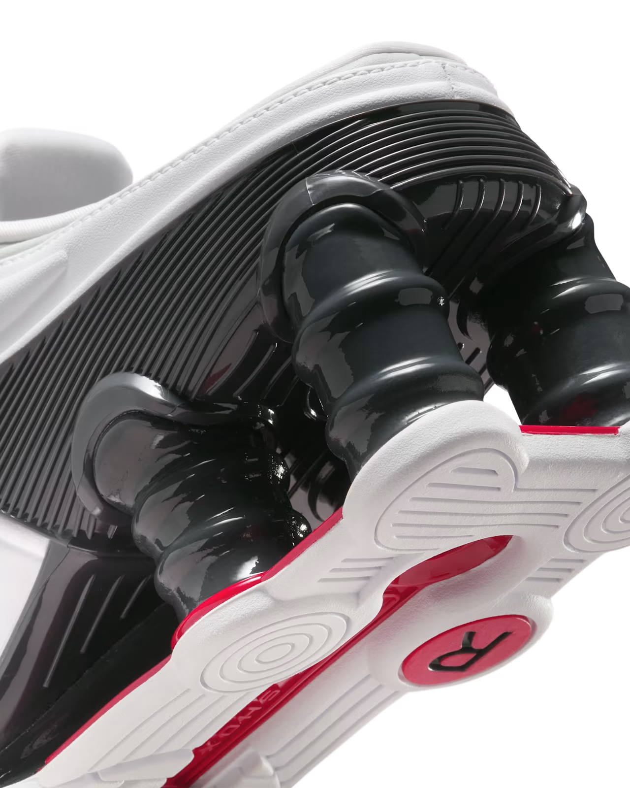 IM5420-100 Martine Rose Nike Shox MR4 White Varsity Red (Women's)