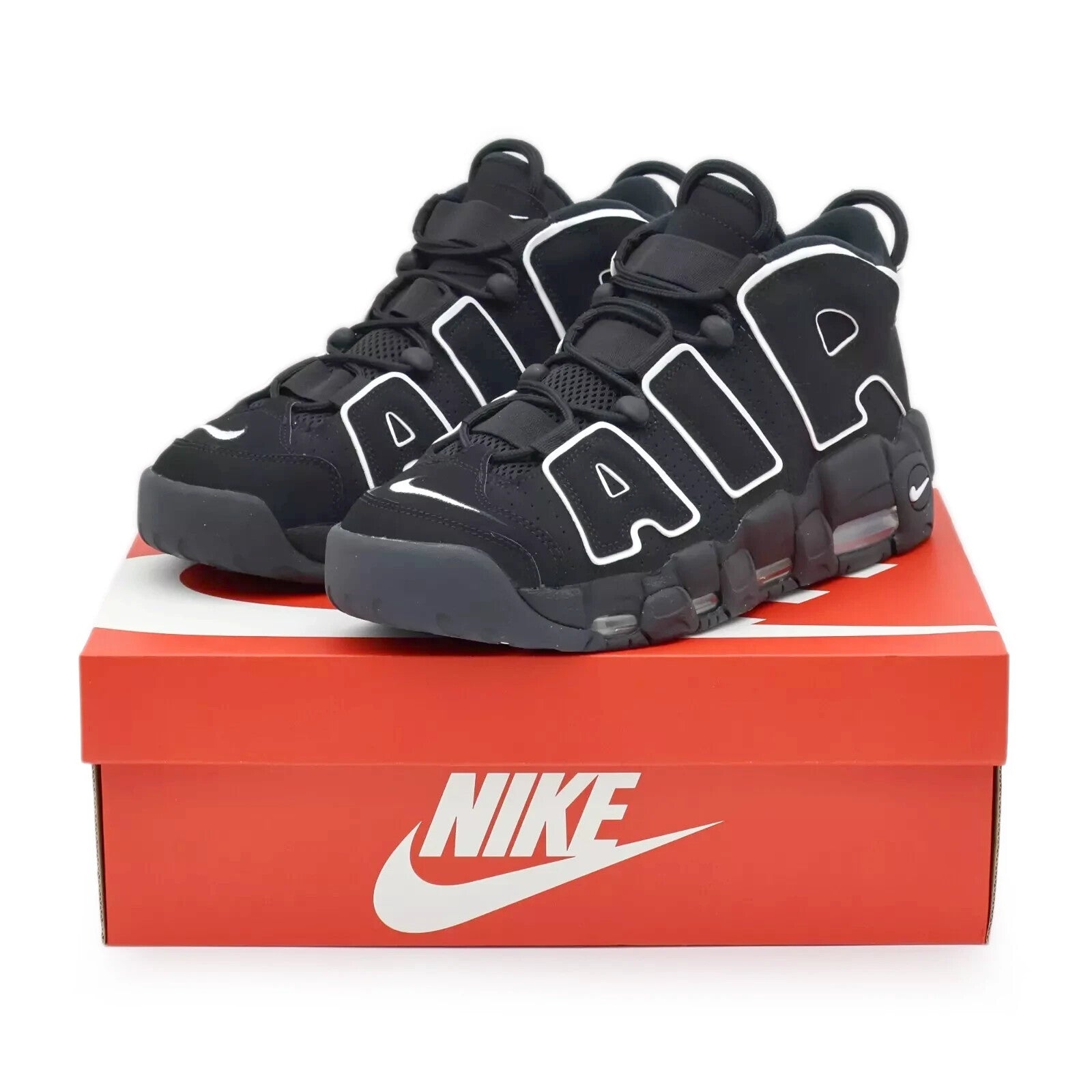 414962-002 Nike Air More Uptempo Black White (Men's)