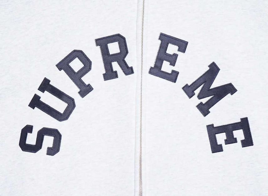 Supreme Champion Zip Up Hooded Sweatshirt Ash Grey