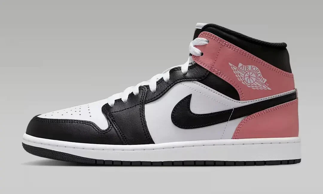 DQ8426-100 Nike Air Jordan 1 Mid White Rust Pink Black (Men's)