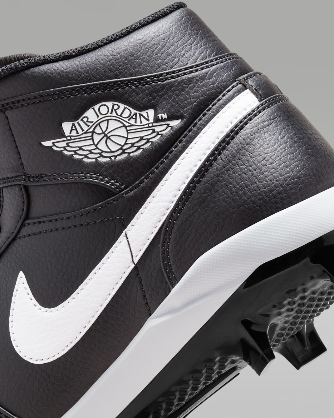 AV5354-011 Nike Air Jordan 1 Retro MCS Cleats Black White (Men's)