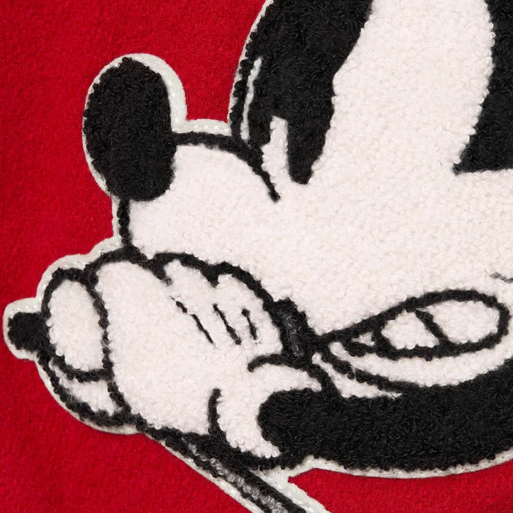 Supreme Number (N)ine Mickey Mouse Varsity Jacket Red