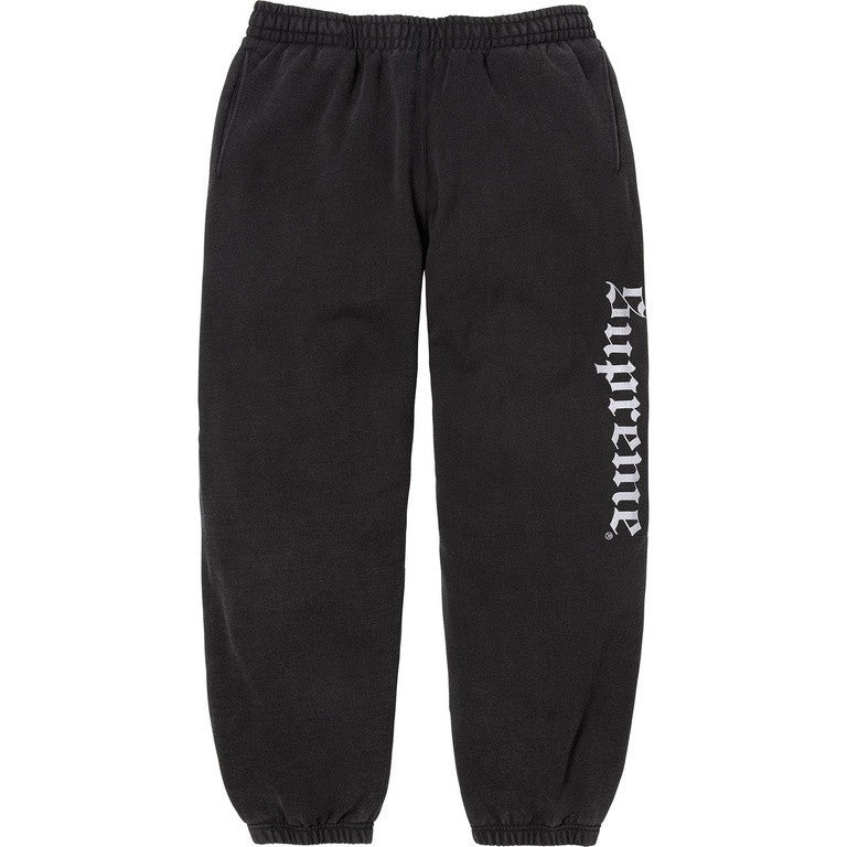 Supreme Washed Old English Sweatpant Black
