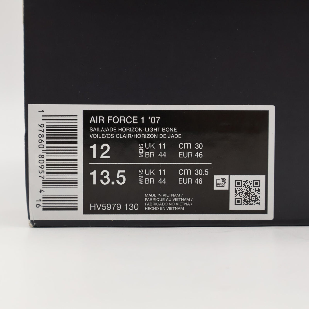 HV5979-130 Nike Air Force 1 Low '07 Sail Light Bone University Red (Men's)