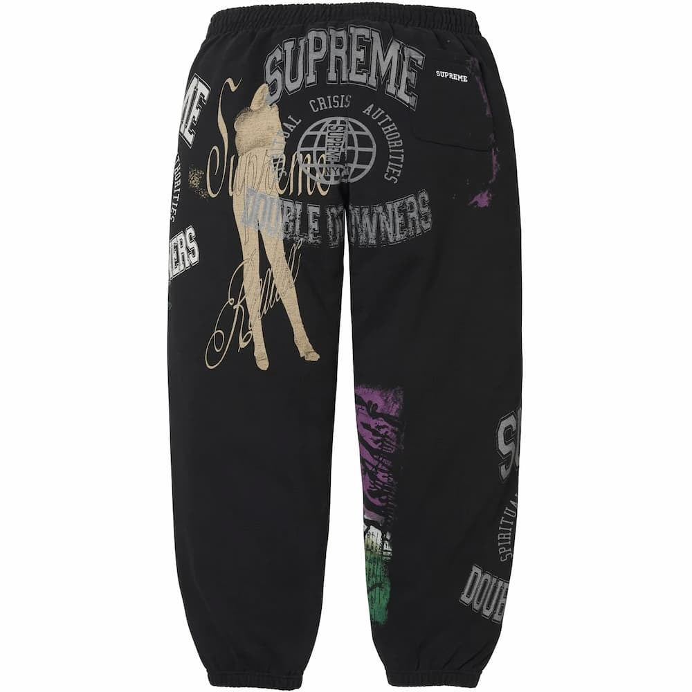 Supreme Overprint Sweatpant Black