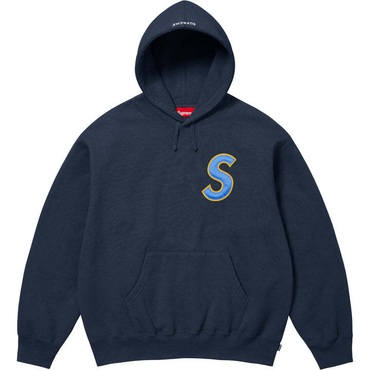 Supreme S Logo Hooded Sweatshirt Navy