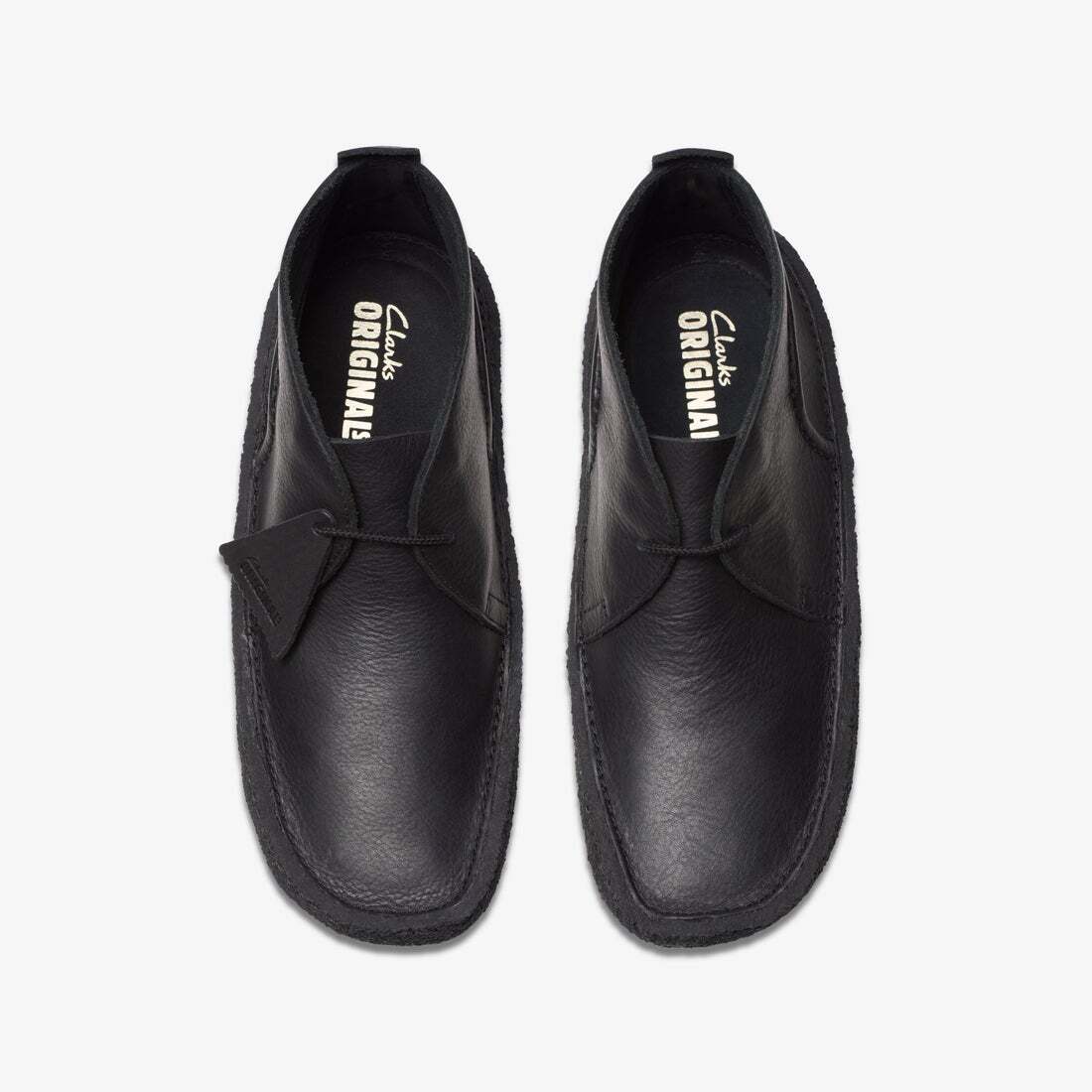 26180626 Clarks Desert Rain Black Leather (Men's)