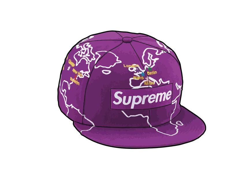 Supreme Worldwide Box Logo New Era Purple