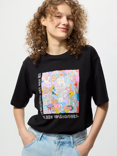 Uniqlo POP MART THE MONSTERS (LABUBU) UT Women'S Black