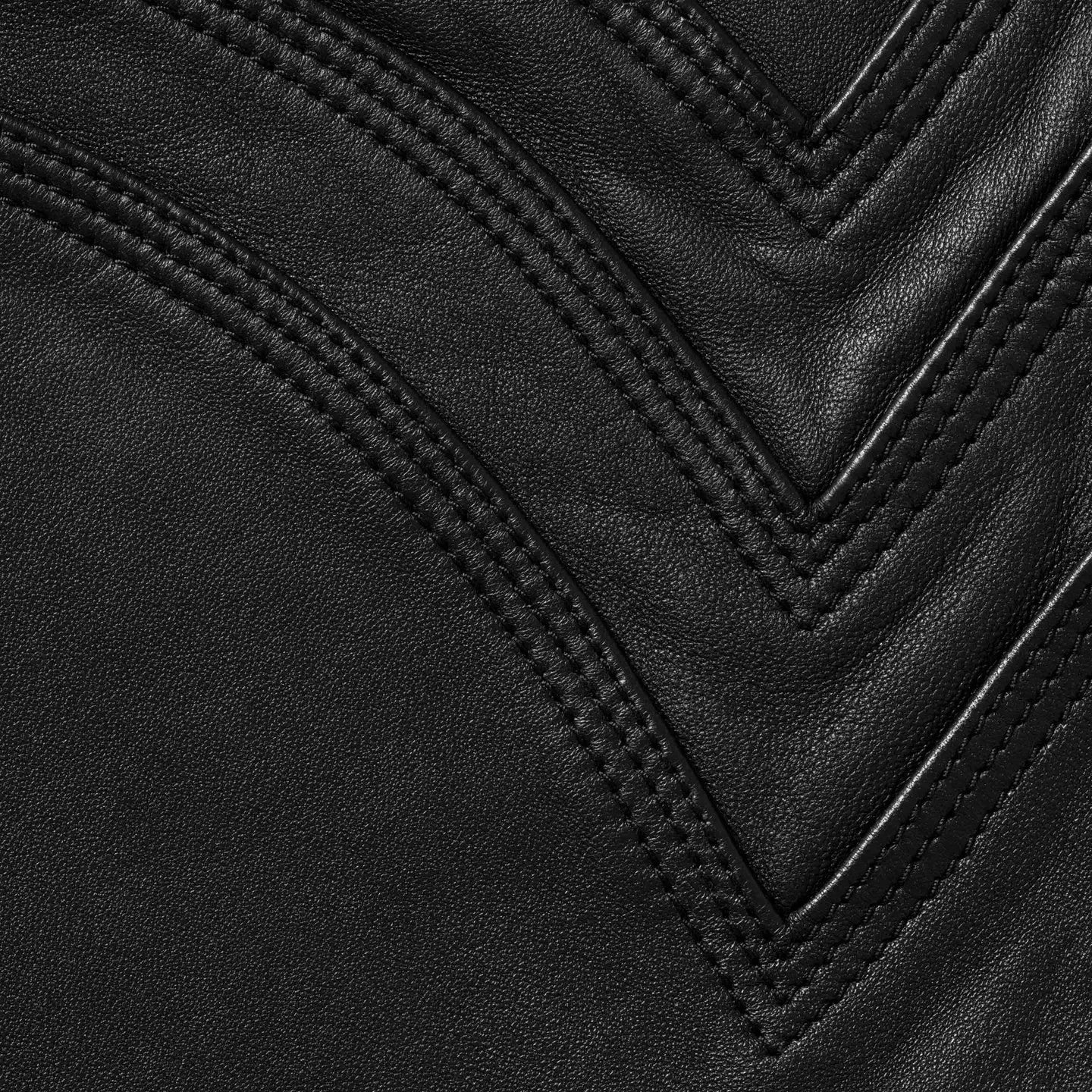 Supreme S Logo Leather Baggy 5-Pocket Jean Black