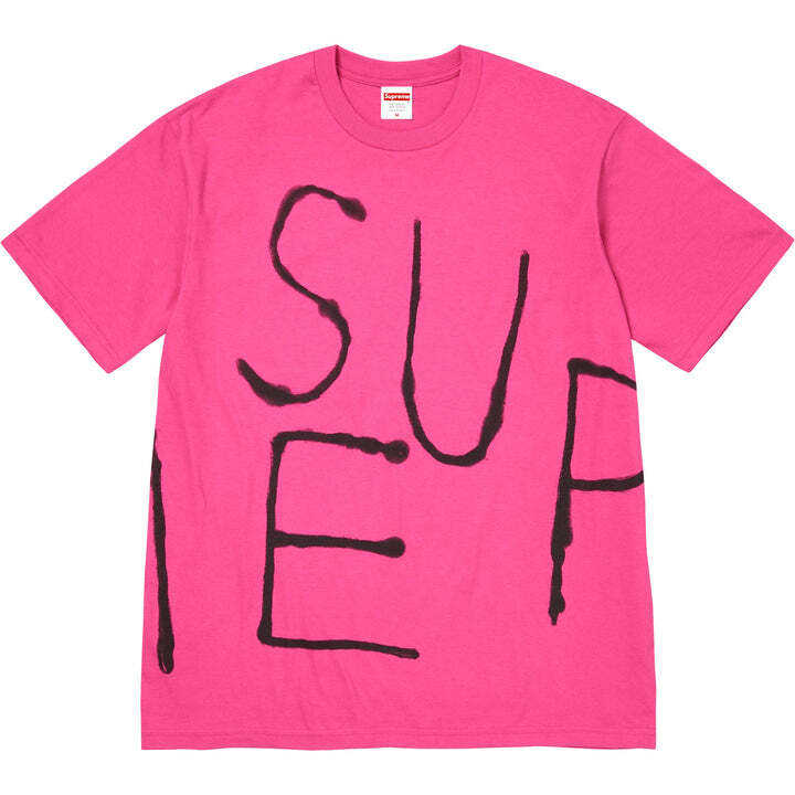 Supreme Painted Tee Fuchsia