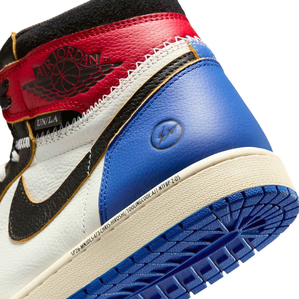 IO7847-002 fragment design UNION Nike Air Jordan 1 High OG Black Varsity (Men's)