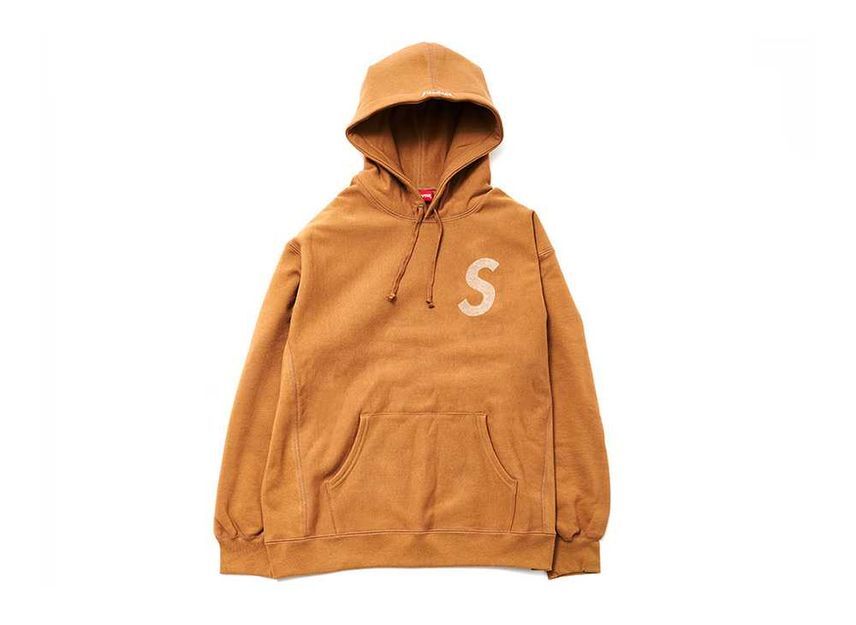 Supreme Swarovski S Logo Hooded Sweatshirt Brown
