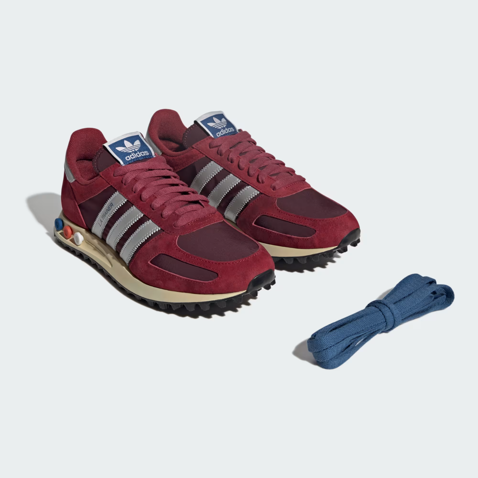 JQ5715 adidas Originals LA Trainer OG Noble Maroon Silver Metallic Maroon (Men's