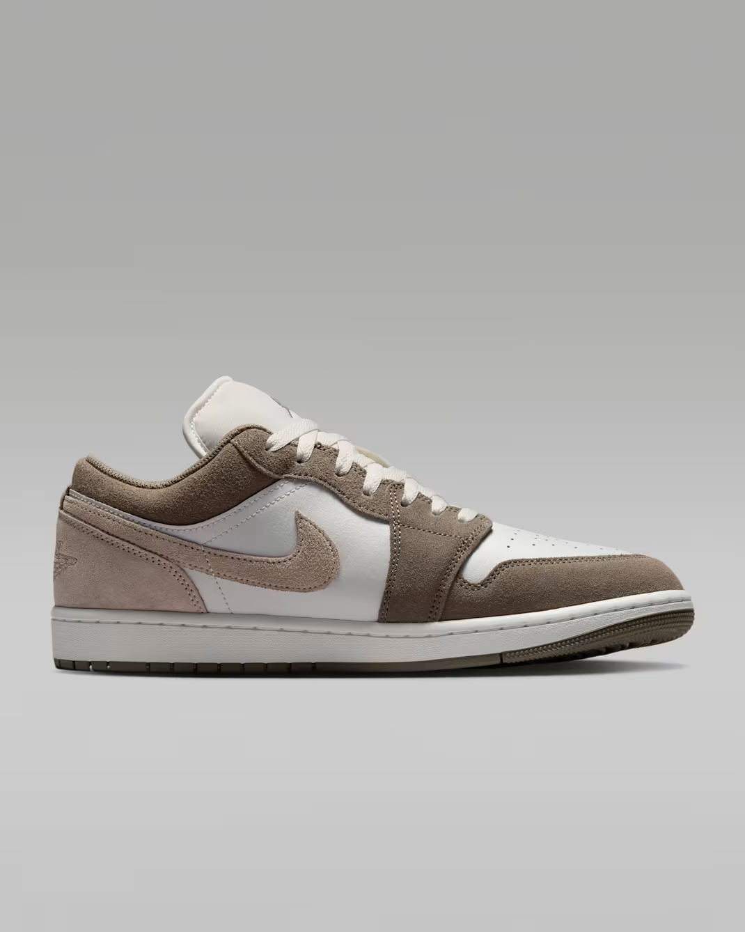 553558-046 Nike Air Jordan 1 Low Olive Grey Summit White (Men's)