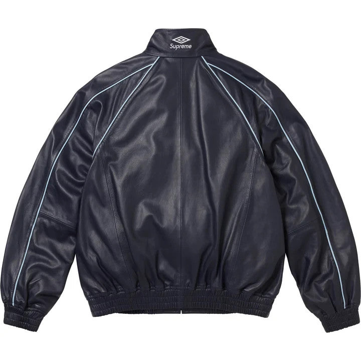 Supreme Umbro Leather Track Jacket Navy
