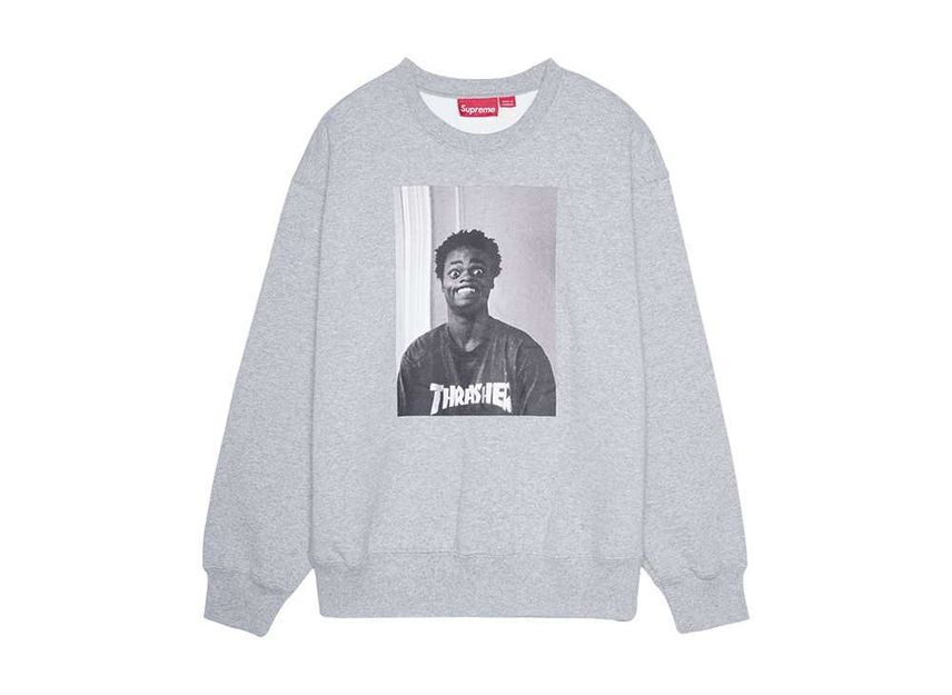 Supreme x Thrasher Crewneck Heather Grey