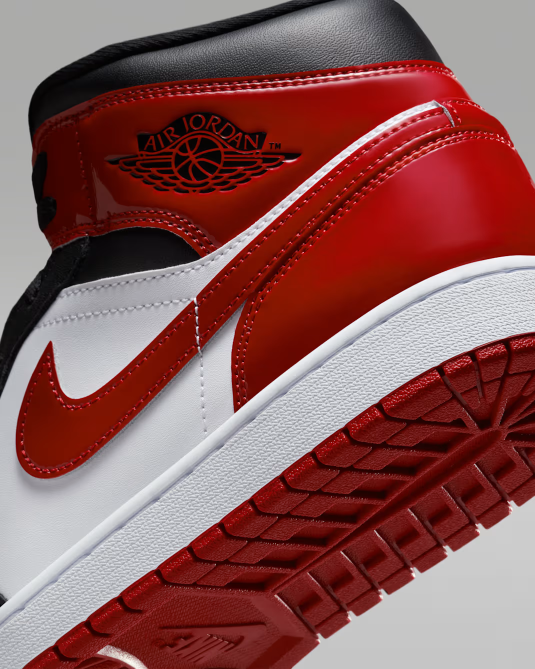HV4091-006 Nike Air Jordan 1 Mid SE Black White Varsity Red (Men's)
