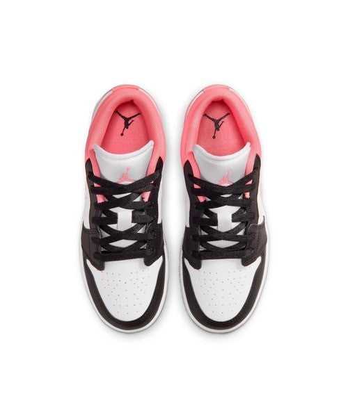 553560-025 Nike GS Air Jordan 1 Low Black White Pink Gaze