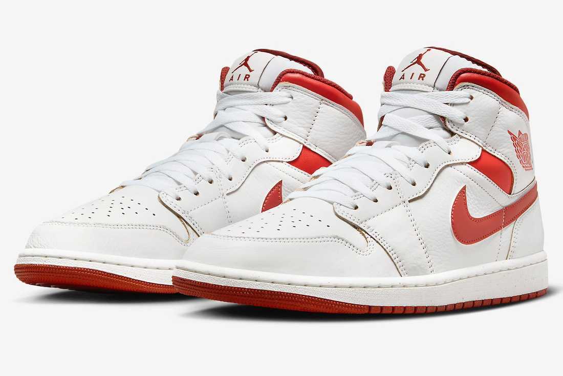 FJ3458-160 Nike Air Jordan 1 Mid SE Dune Red (Men's)