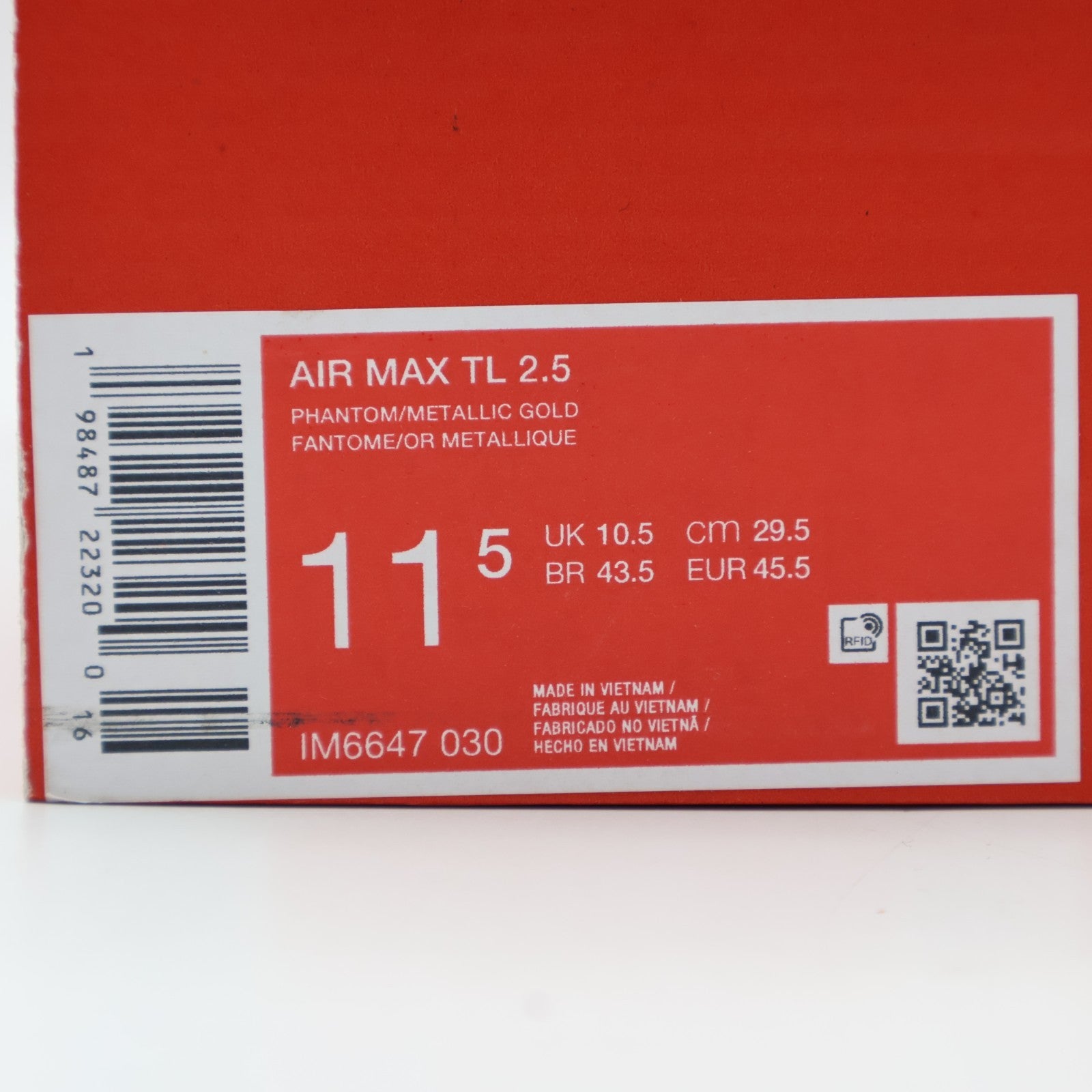 IM6647-030 Nike Air Max TL 2.5 Phantom Metallic Silver Dark Team Red (Men's)