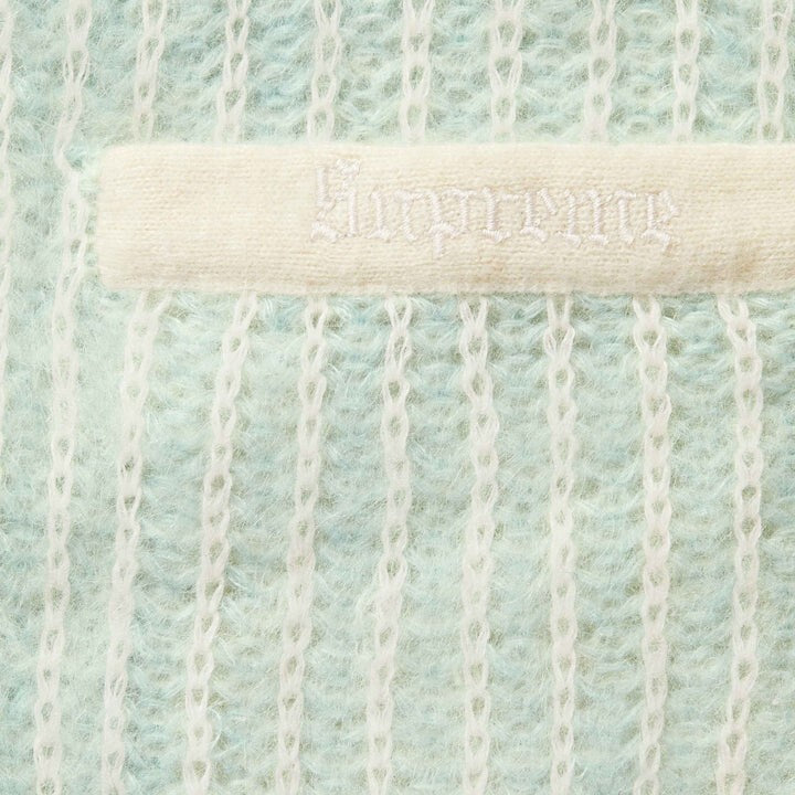 Supreme 2-Tone Mohair Cardigan Ivory