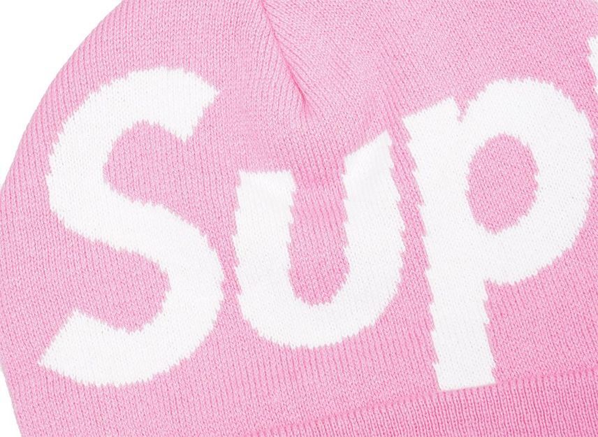 Supreme Big Logo Beanie Pink