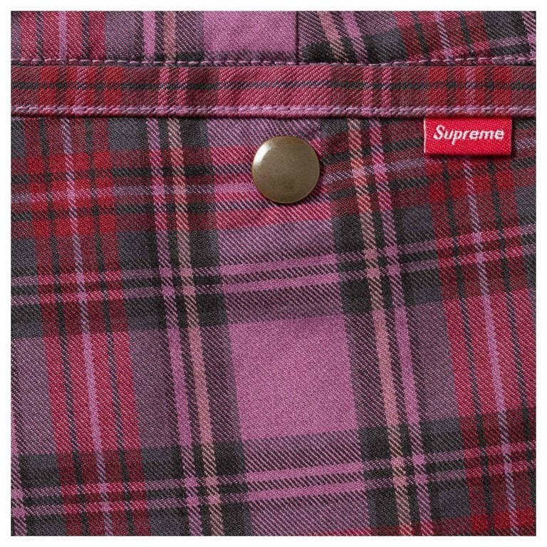 Supreme Work Short (26SS) Purple Plaid
